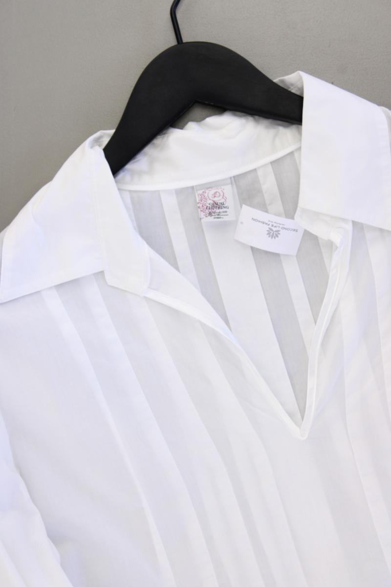 s.Oliver Longbluse Gr. 44 3/4 Ärmel weiß aus Baumwolle