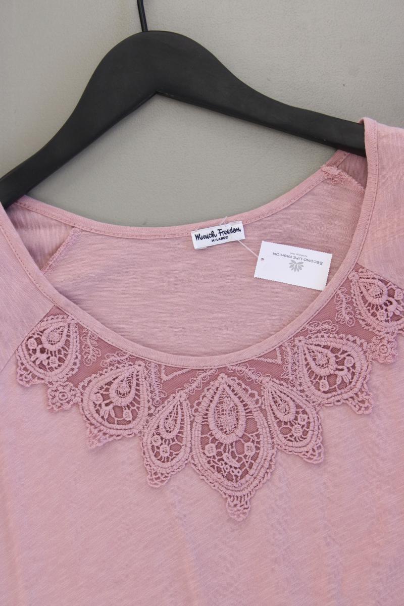 munich freedom T-Shirt Gr. XL Kurzarm rosa aus Baumwolle