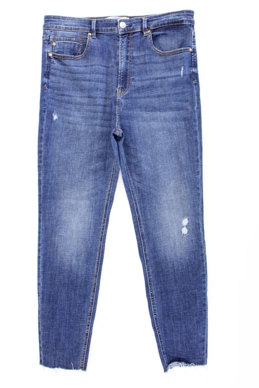 Stradivarius Skinny Jeans Gr. 44 blau aus Baumwolle