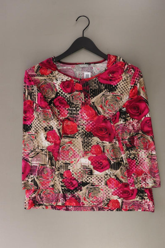 Rabe Printshirt Gr. 42 mit Blumenmuster 3/4 Ärmel pink aus Viskose