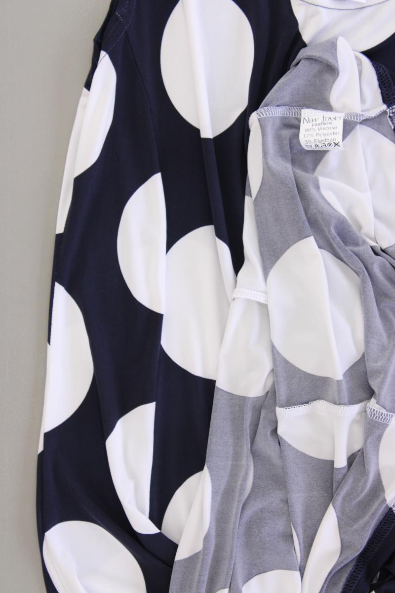 Jerseykleid Gr. XL gepunktet Ärmellos blau aus Viskose