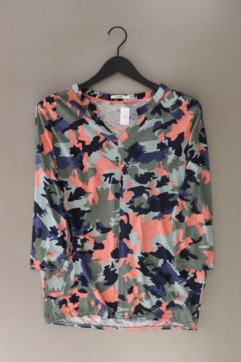 Cecil Printshirt Gr. S camouflage 3/4 Ärmel mehrfarbig aus Baumwolle