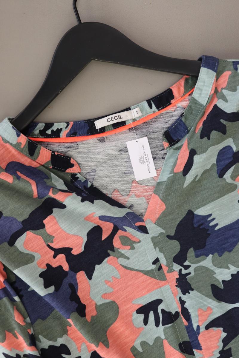 Cecil Printshirt Gr. S camouflage 3/4 Ärmel mehrfarbig aus Baumwolle
