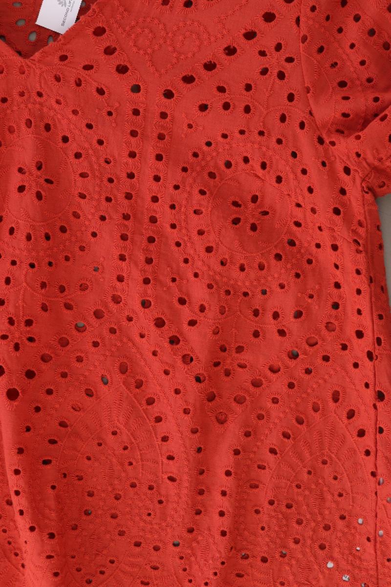 Bicalla Regular Bluse Gr. M mit Blumenmuster 3/4 Ärmel orange aus Baumwolle