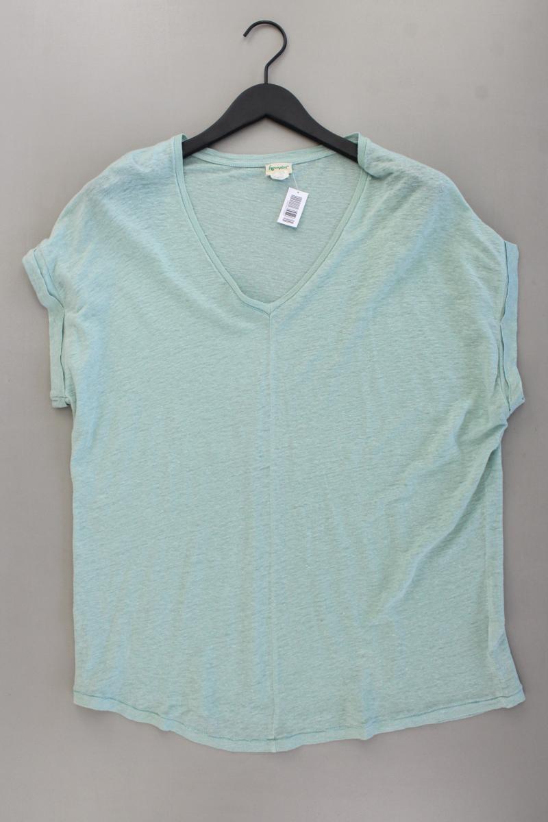 hessnatur Leinenshirt Gr. 44/46 neuwertig Kurzarm blau