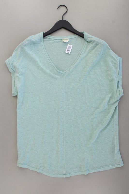 hessnatur Leinenshirt Gr. 44/46 neuwertig Kurzarm blau
