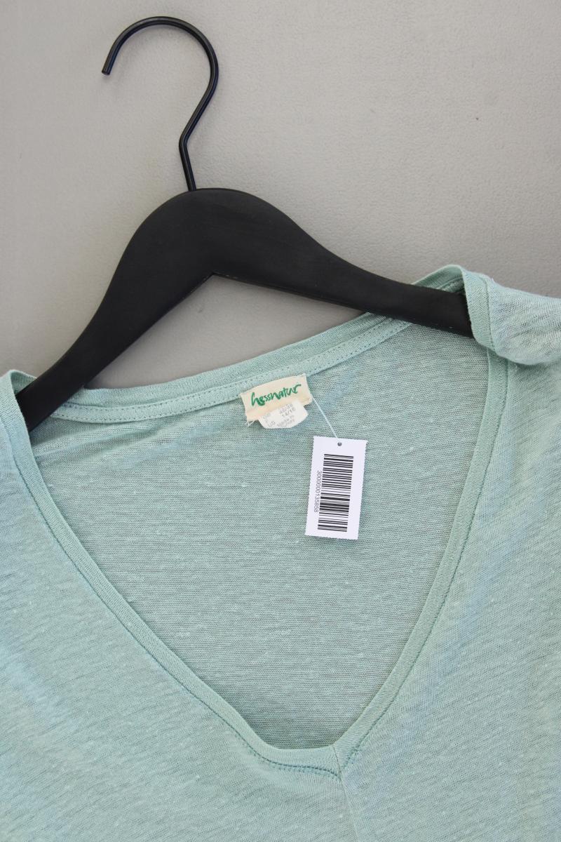 hessnatur Leinenshirt Gr. 44/46 neuwertig Kurzarm blau