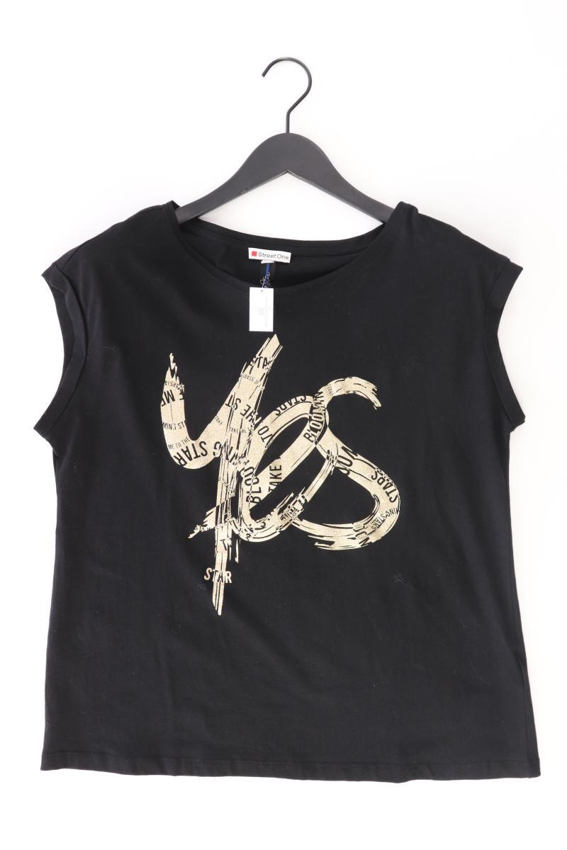 Street One Printshirt Gr. 40 Kurzarm schwarz aus Baumwolle