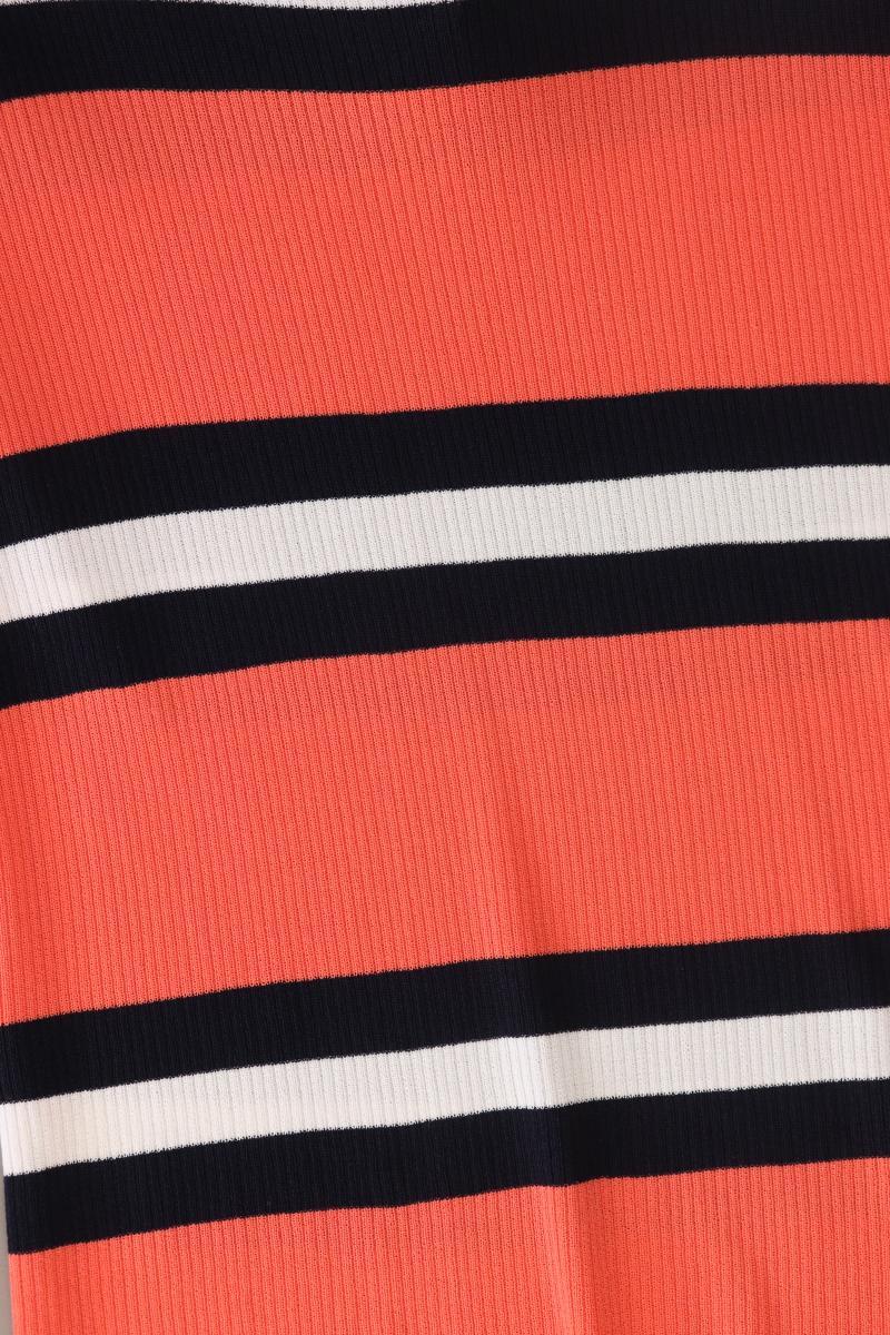 Manguun Strickshirt Gr. 40 gestreift Kurzarm mehrfarbig aus Viskose
