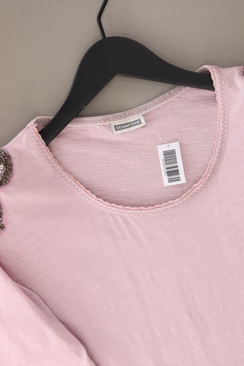 Street One T-Shirt Gr. 40 Kurzarm rosa aus Baumwolle