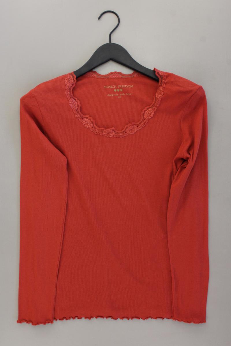 munich freedom Longsleeve-Shirt Gr. XL neuwertig Langarm orange aus Baumwolle