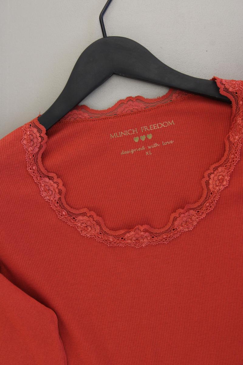 munich freedom Longsleeve-Shirt Gr. XL neuwertig Langarm orange aus Baumwolle