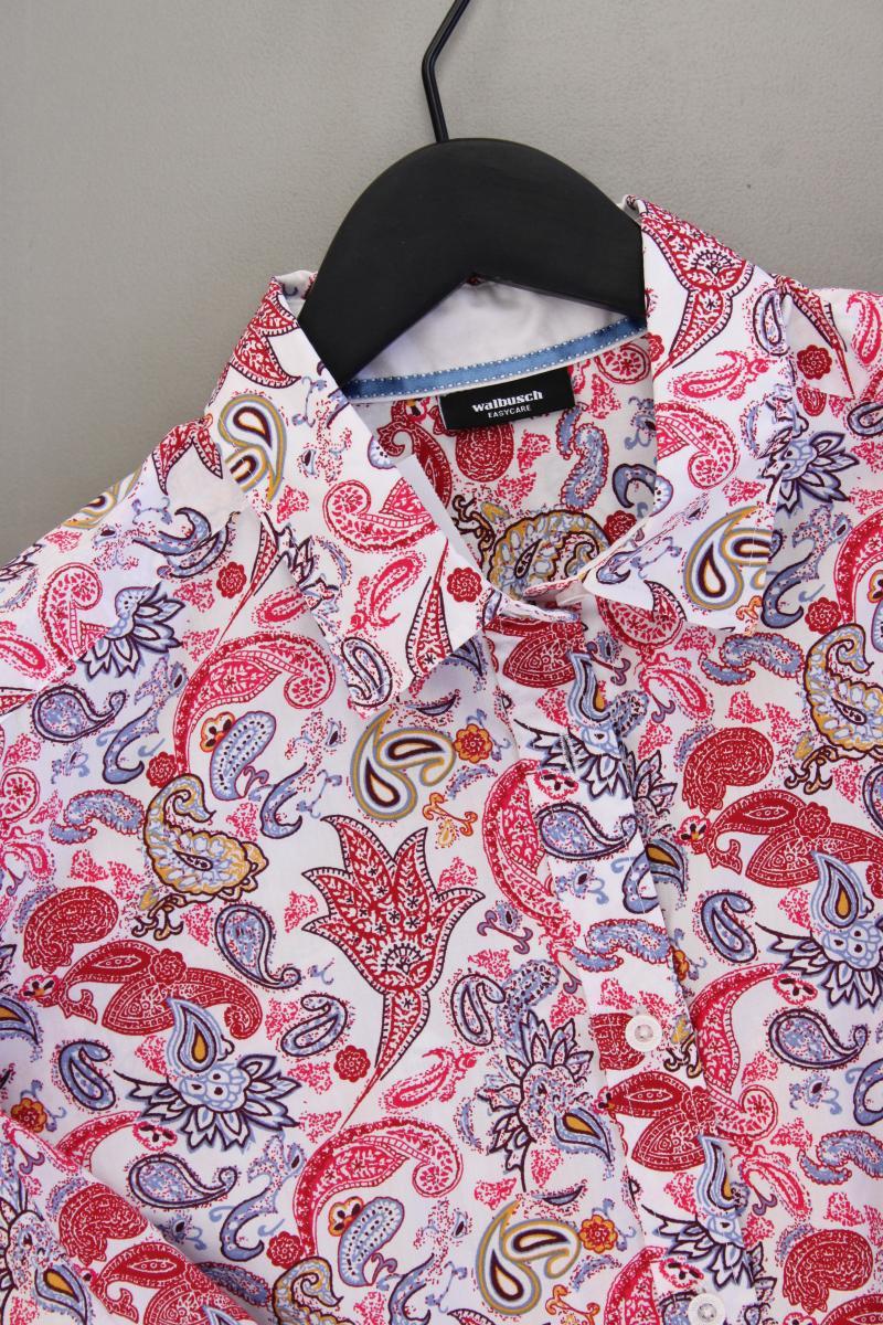 Walbusch Langarmbluse Gr. 44 mit Paisleymuster mehrfarbig aus Baumwolle