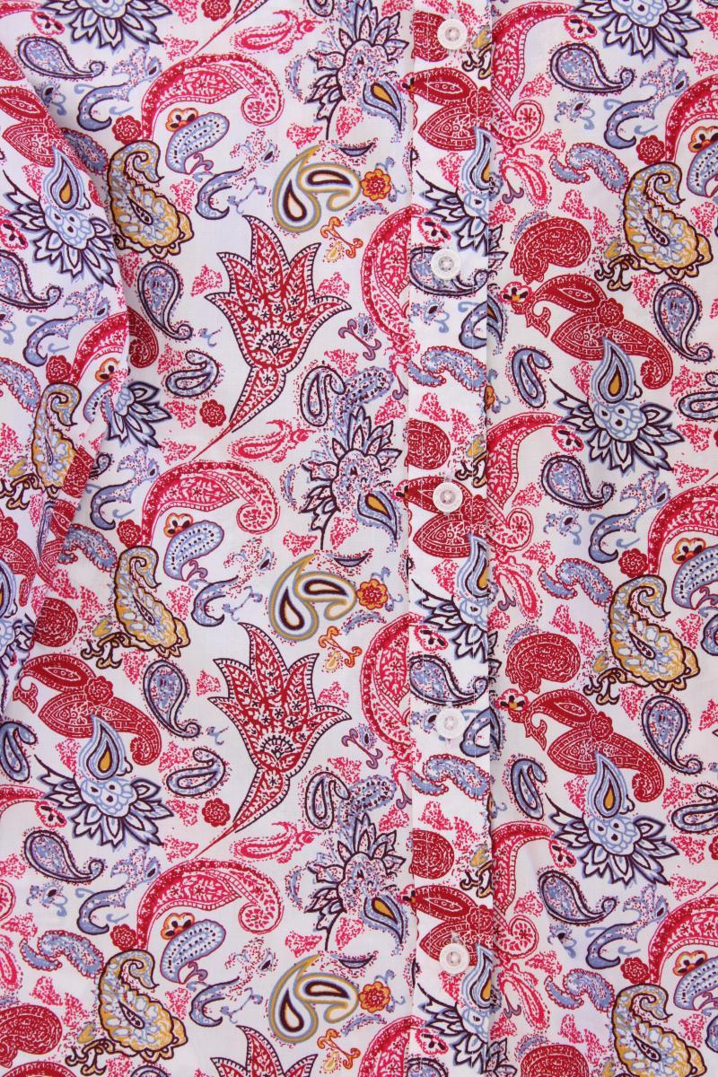 Walbusch Langarmbluse Gr. 44 mit Paisleymuster mehrfarbig aus Baumwolle