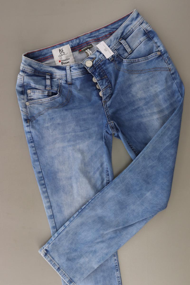 Street One Straight Jeans Gr. W27 blau aus Baumwolle