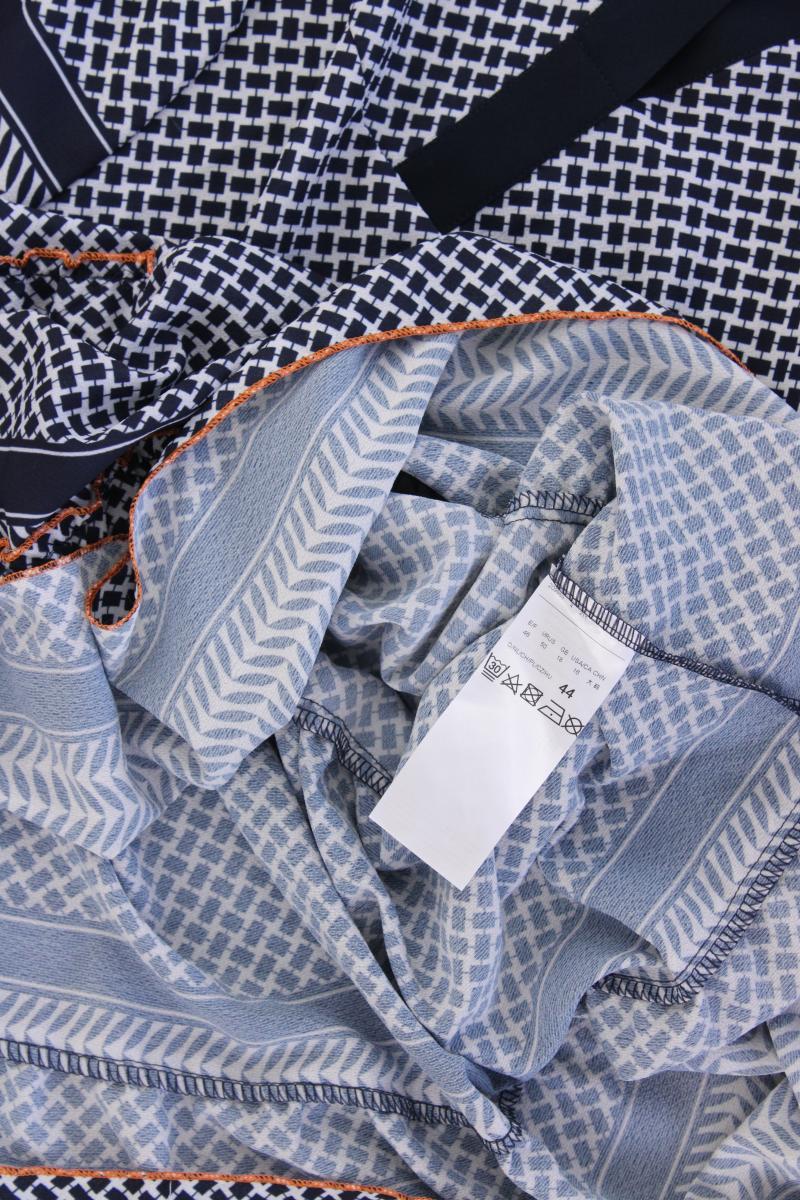 Cartoon Midikleid Gr. 44 geometrisches Muster neuwertig 3/4 Ärmel blau