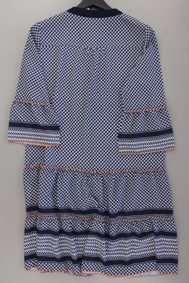 Cartoon Midikleid Gr. 44 geometrisches Muster neuwertig 3/4 Ärmel blau