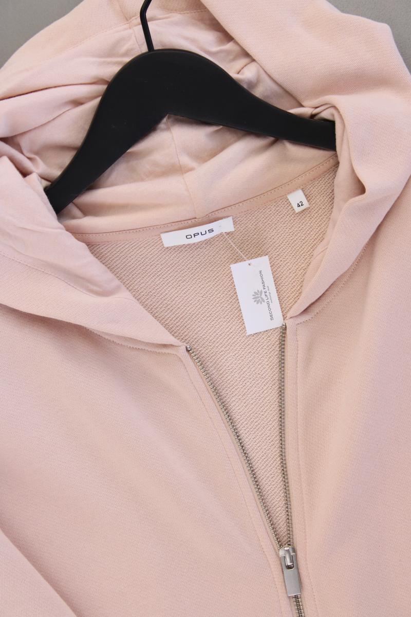 Opus Sweatjacke Modell Gusanna Gr. 42 3/4 Ärmel rosa aus Baumwolle