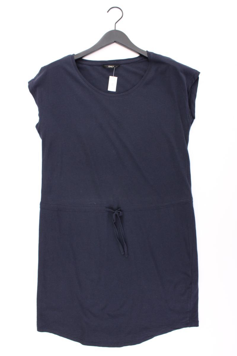 Only Kurzarmkleid Gr. L blau aus Baumwolle