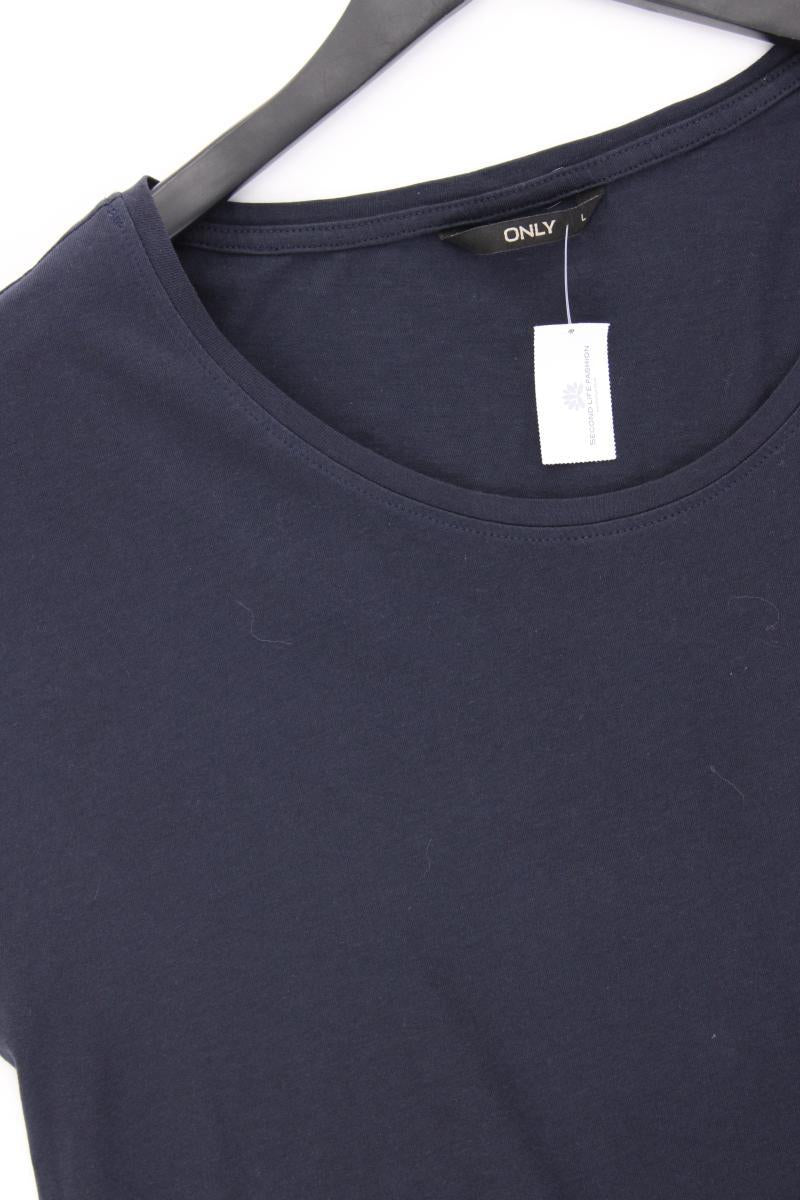 Only Kurzarmkleid Gr. L blau aus Baumwolle