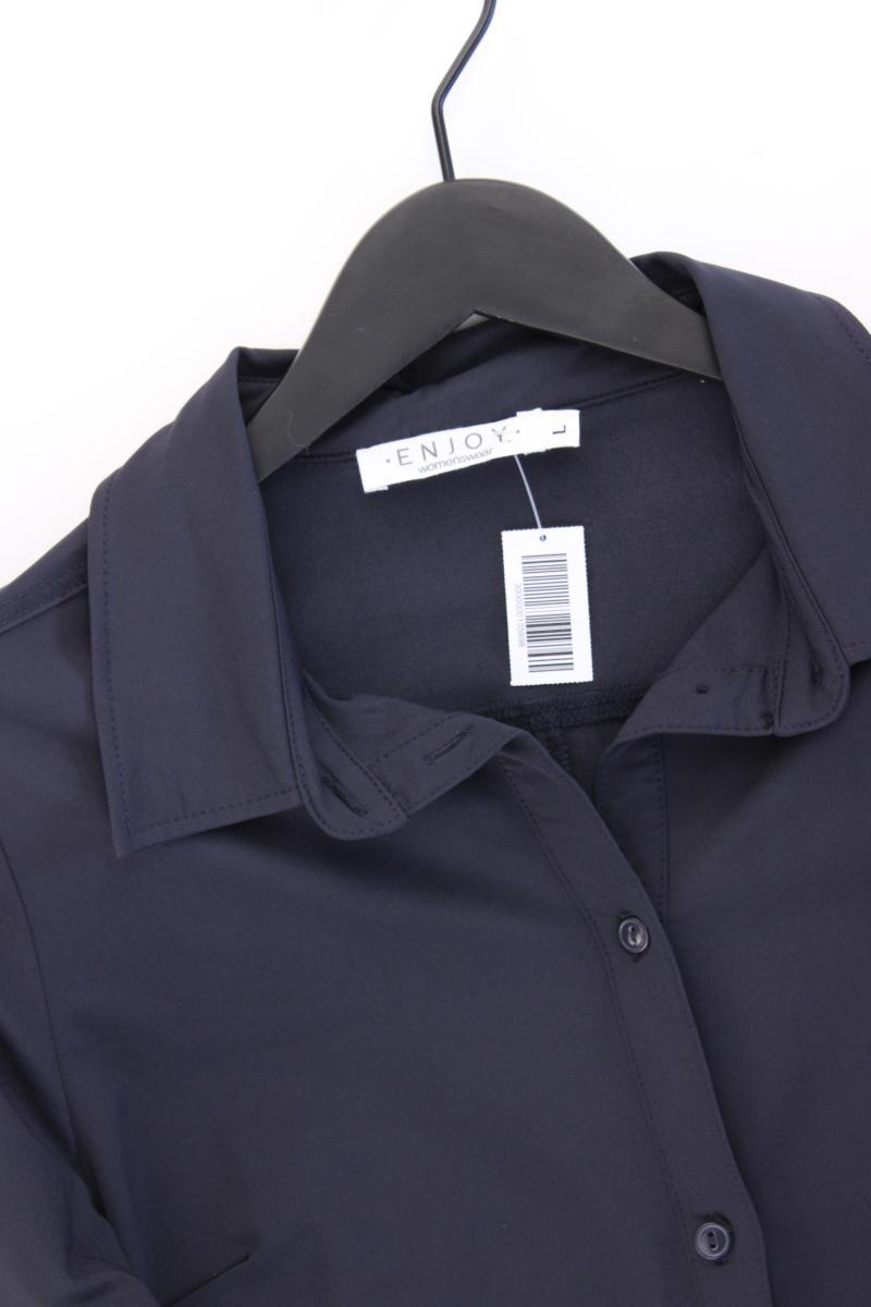 Enjoy Womenswear Langarmbluse Gr. L blau aus Polyamid