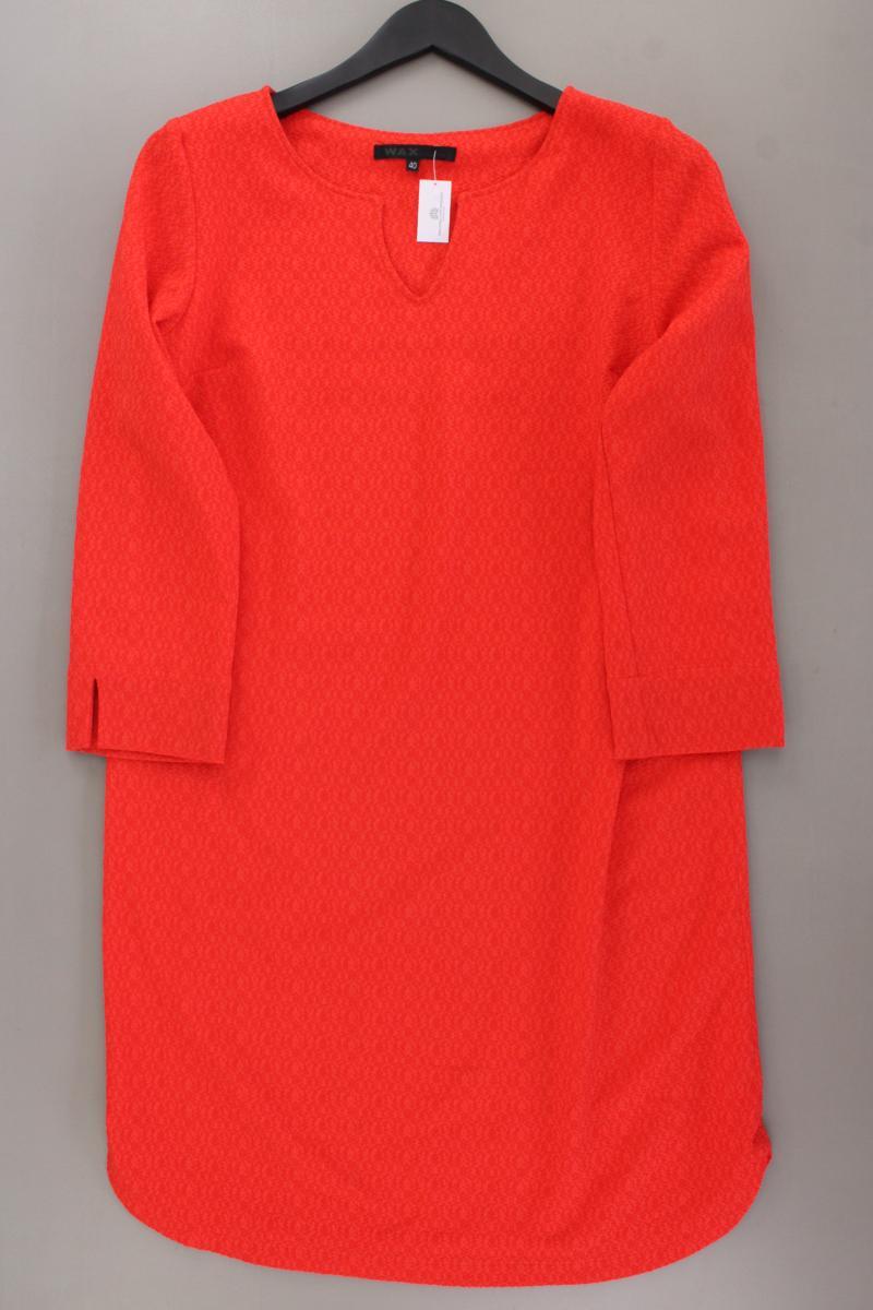 Midikleid Gr. 40 3/4 Ärmel orange aus Polyester