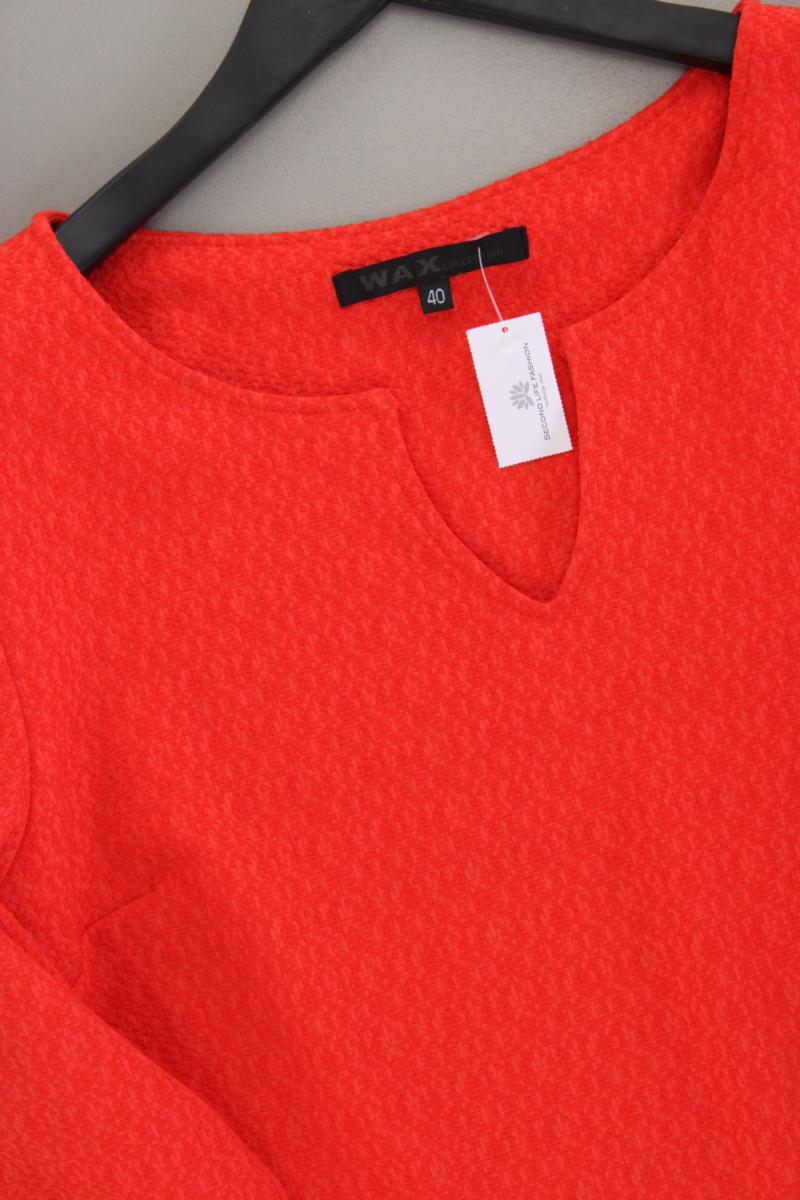 Midikleid Gr. 40 3/4 Ärmel orange aus Polyester