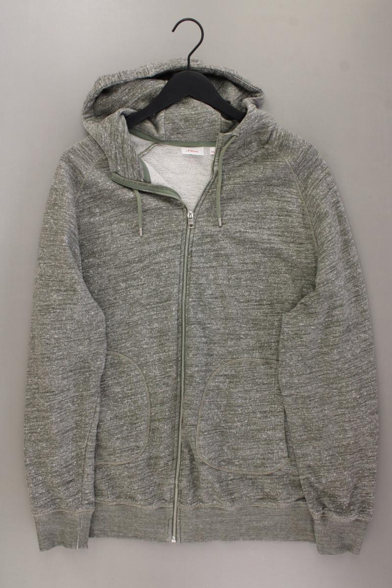 s.Oliver Sweatjacke für Herren Gr. XXXL Langarm grün aus Baumwolle
