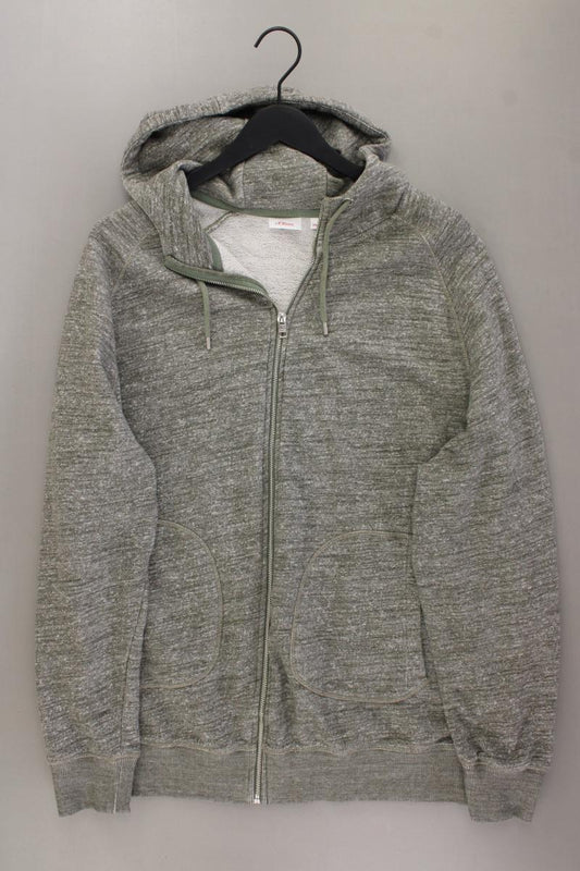 s.Oliver Sweatjacke für Herren Gr. XXXL Langarm grün aus Baumwolle