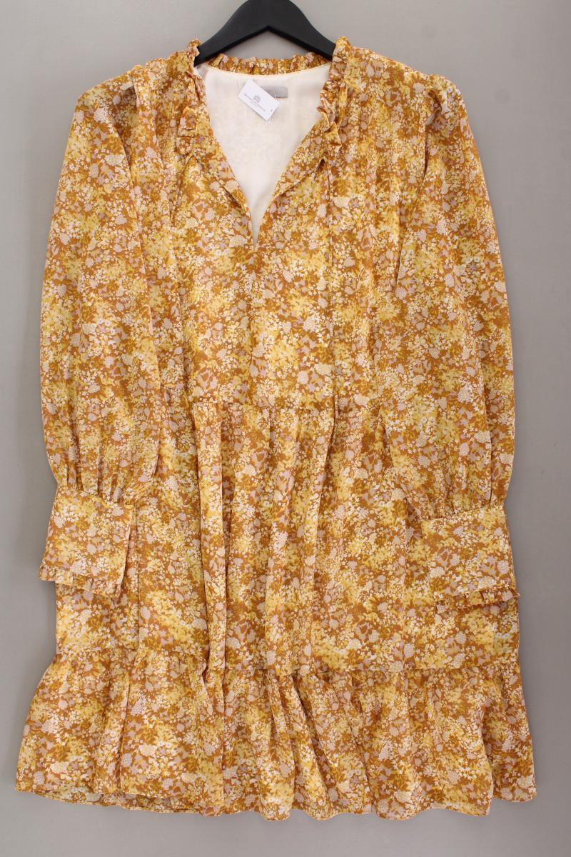 H&M Sommerkleid Gr. M neuwertig Langarm orange aus Polyester
