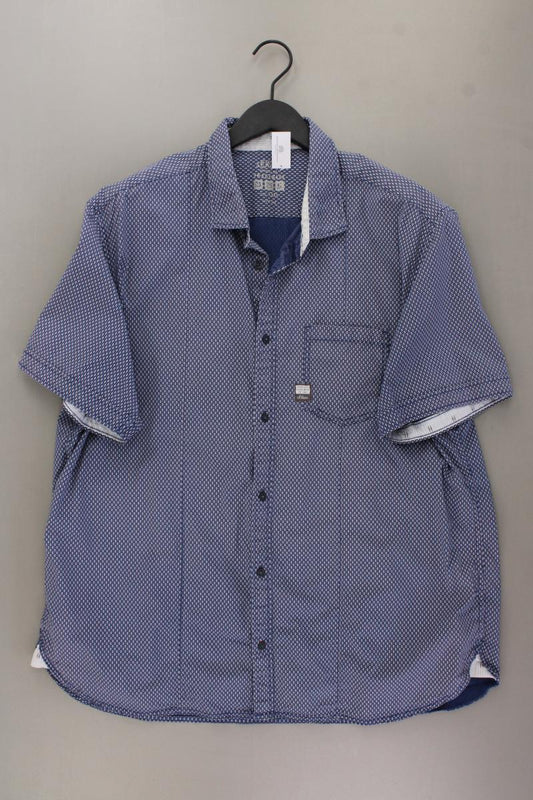 s.Oliver Kurzarmhemd für Herren Gr. XXXL blau aus Baumwolle