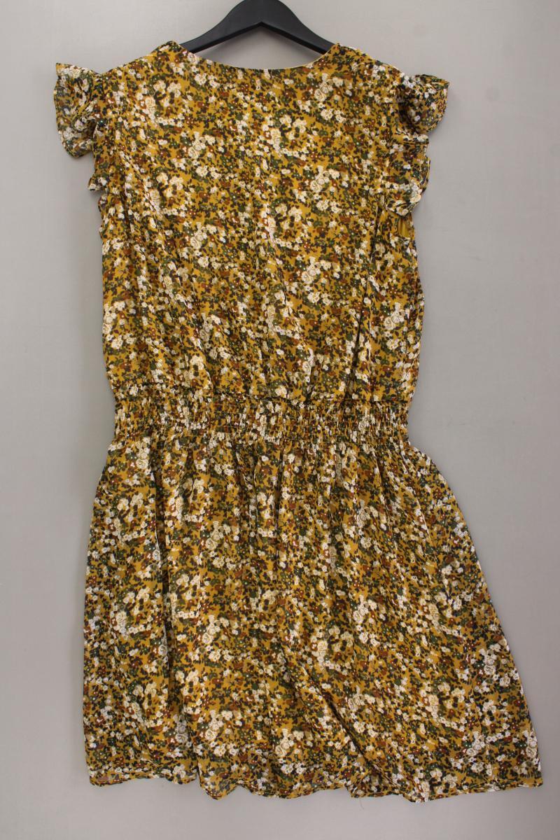 Ichi Kurzarmkleid Gr. L mit Blumenmuster gelb aus Polyester