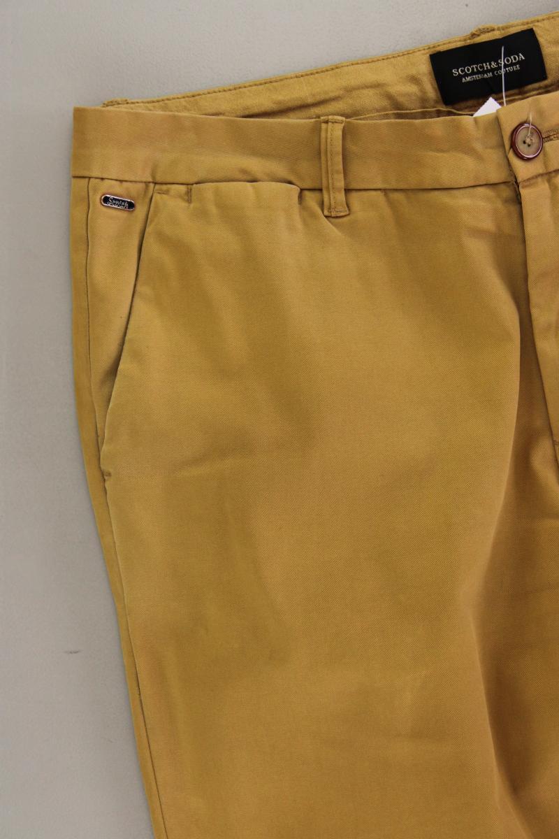 Scotch & Soda Chinohose für Herren Gr. W29/L32 gelb aus Baumwolle
