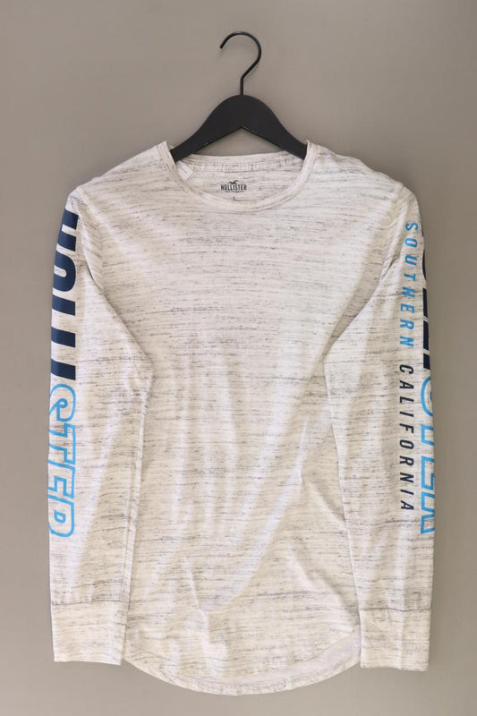 Hollister Langarmpullover für Herren Gr. S grau
