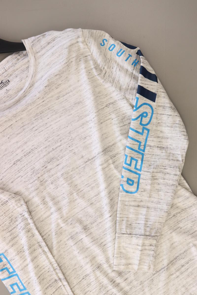 Hollister Langarmpullover für Herren Gr. S grau