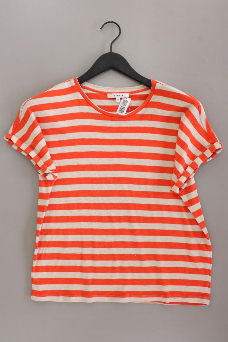 Garcia Ringelshirt Gr. M gestreift Kurzarm orange aus Baumwolle