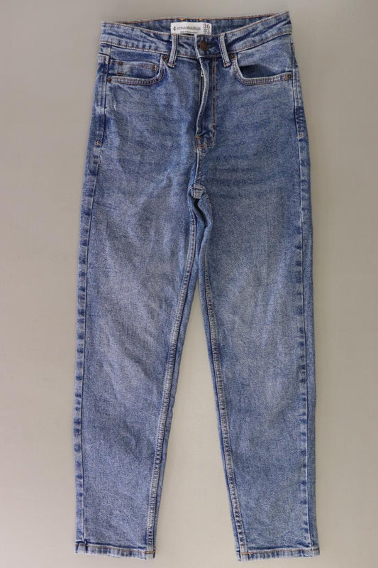 Stradivarius Straight Jeans Gr. 36 blau aus Baumwolle