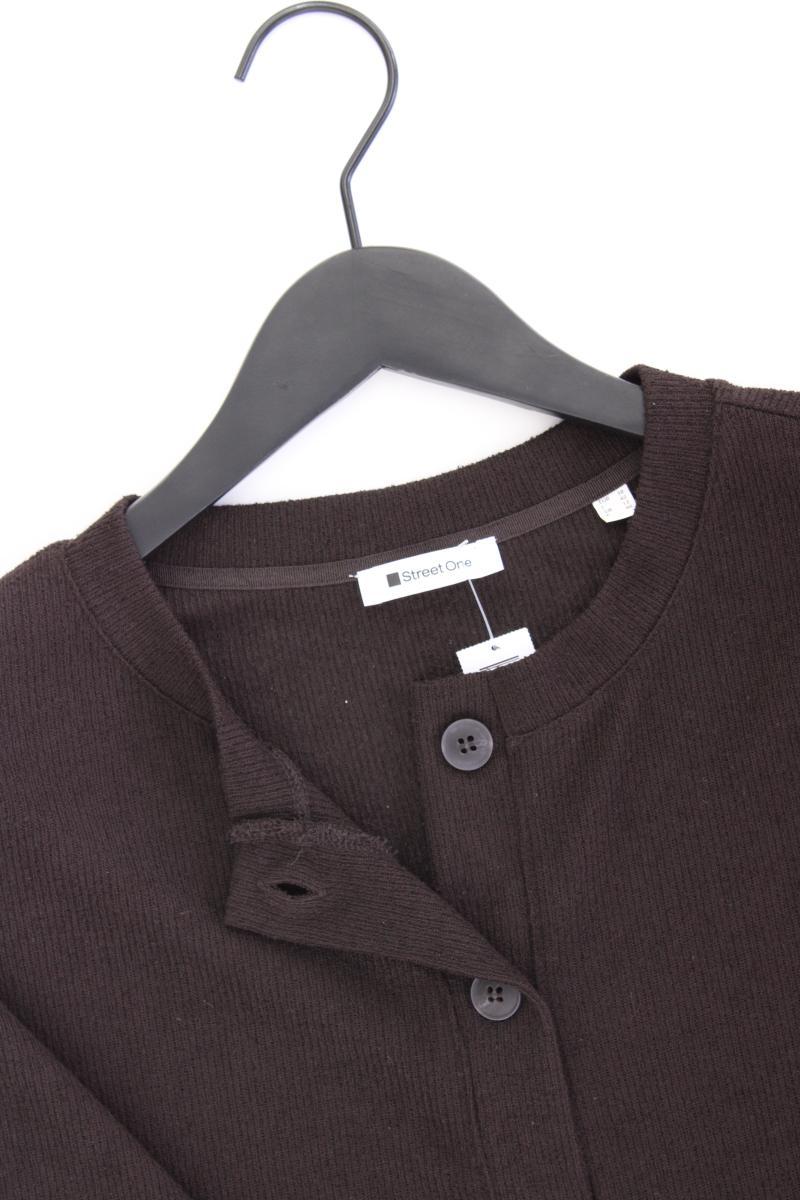 Street One Kurzes Strickjäckchen Gr. 38 Kurzarm braun