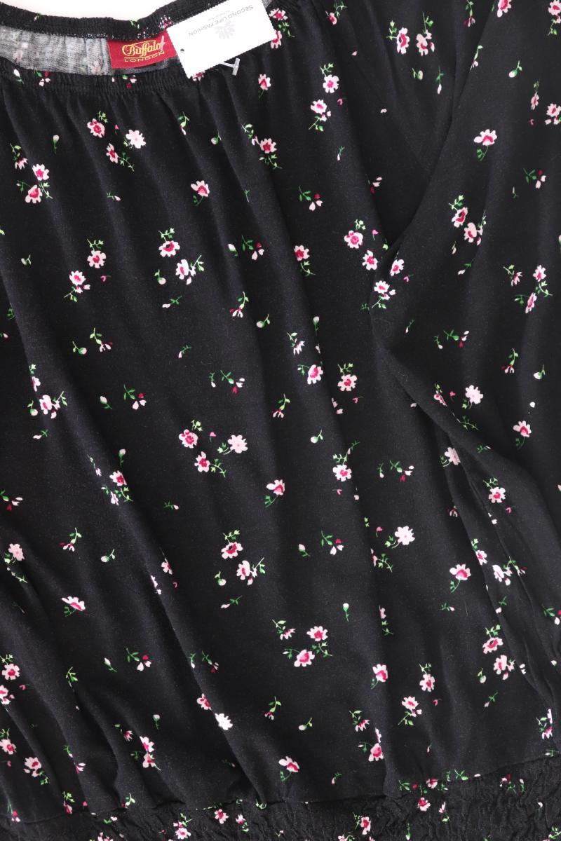 Buffalo Oversize-Shirt Gr. 32/34 mit Blumenmuster 3/4 Ärmel schwarz