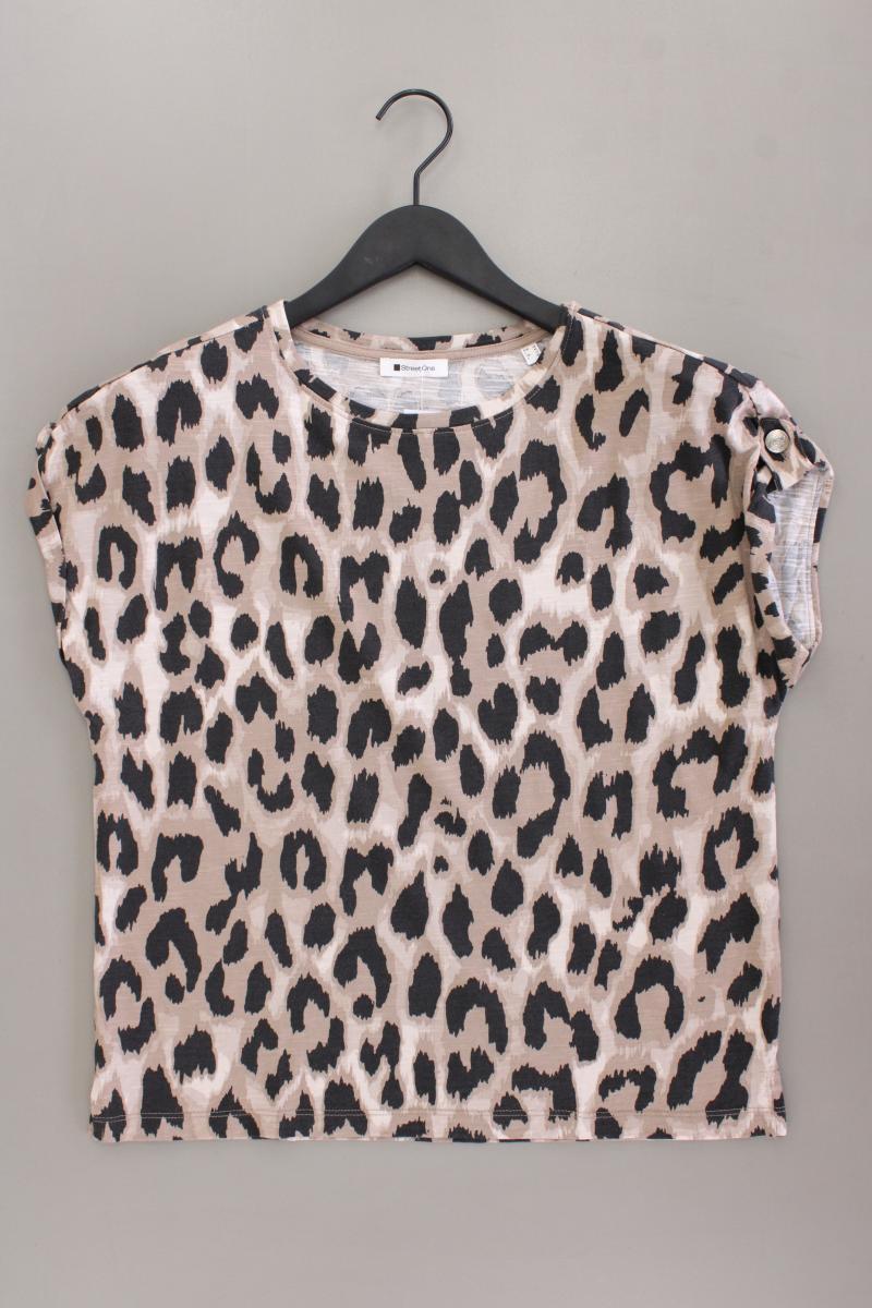 Street One Printshirt Gr. 38 mit Tierdruck Kurzarm braun