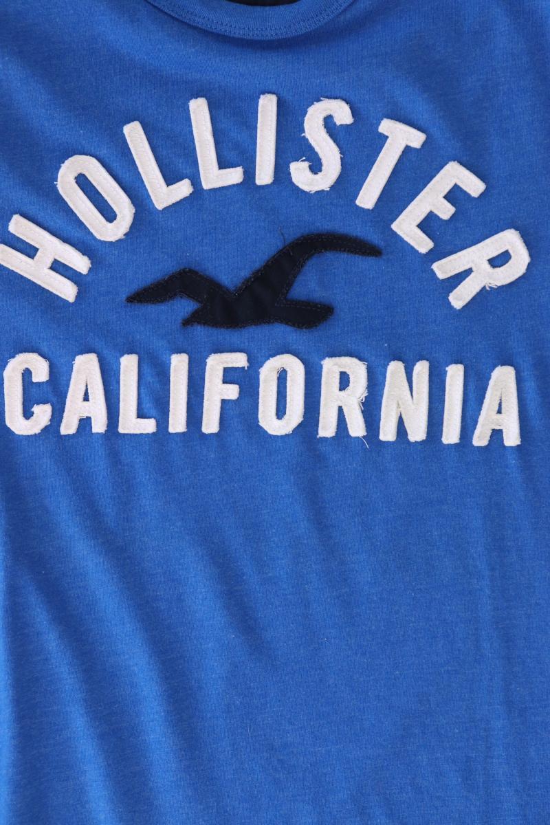 Hollister T-Shirt für Herren Gr. M Kurzarm blau aus Baumwolle