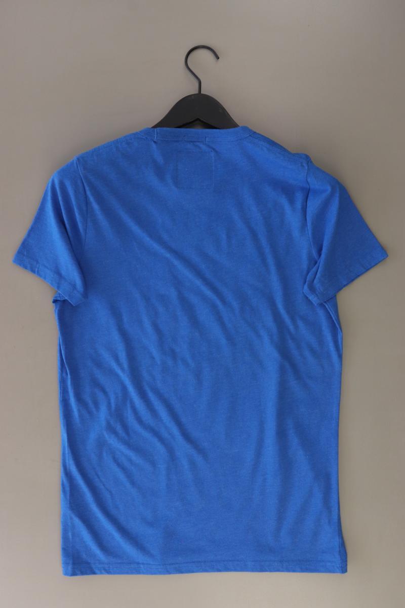 Hollister T-Shirt für Herren Gr. M Kurzarm blau aus Baumwolle