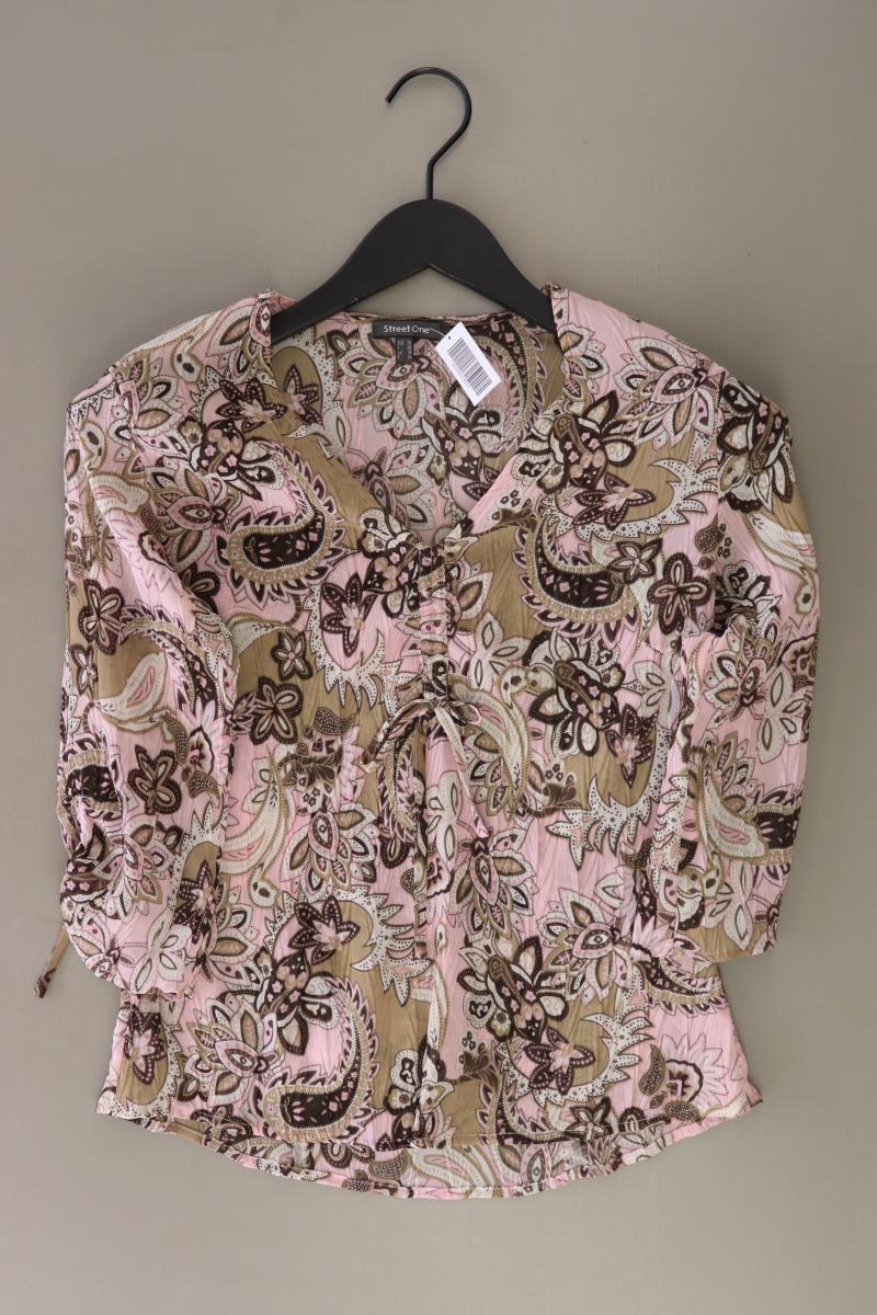 Street One Y2K Vintage Bluse Gr. 36 mit Paisleymuster 3/4 Ärmel mehrfarbig