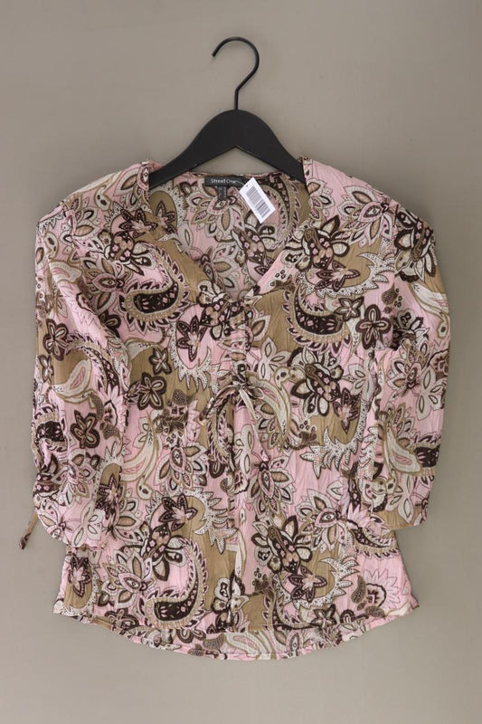 Street One Y2K Vintage Bluse Gr. 36 mit Paisleymuster 3/4 Ärmel mehrfarbig