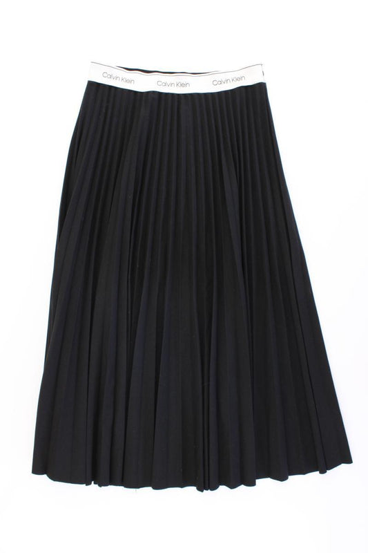 Calvin Klein Faltenrock Gr. 38 schwarz aus Polyester