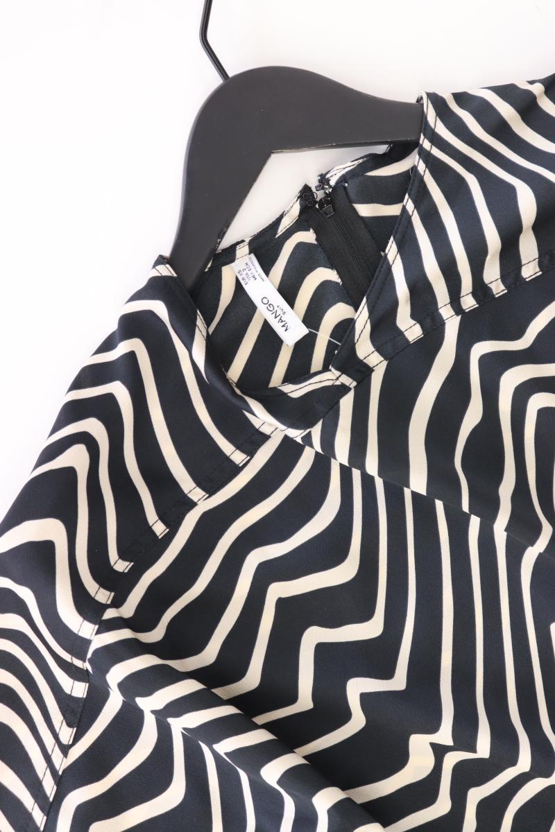 Mango Kurzarmkleid Gr. XS mit Tierdruck mit Gürtel schwarz