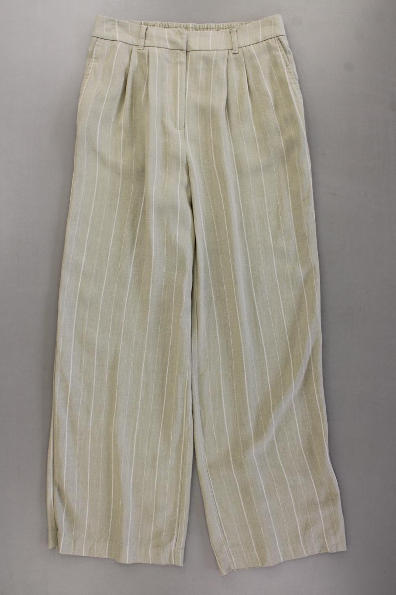 F&F Stoffhose Gr. 38 gestreift grün aus Viskose