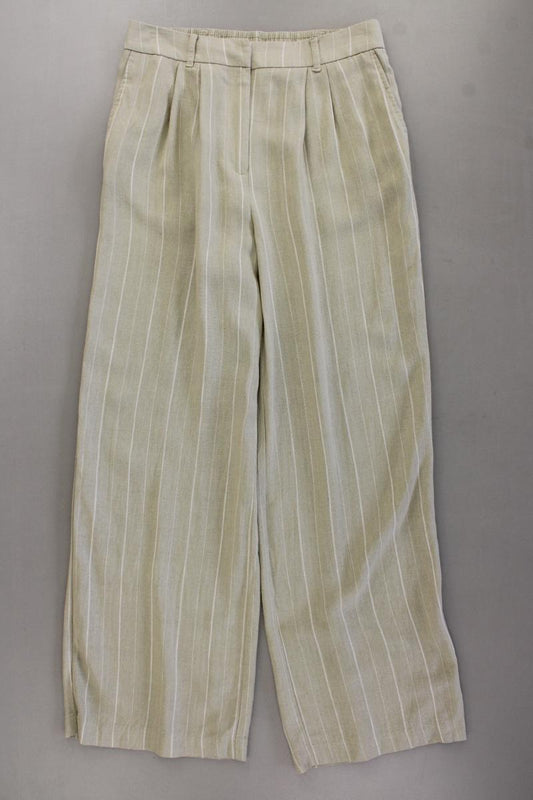 F&F Stoffhose Gr. 38 gestreift grün aus Viskose