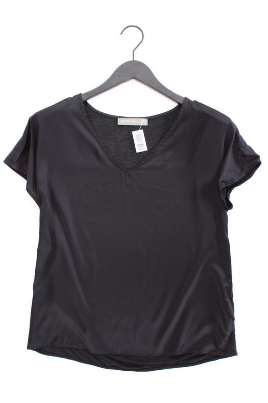 Hallhuber Donna Seidenbluse Gr. 38 Kurzarm schwarz