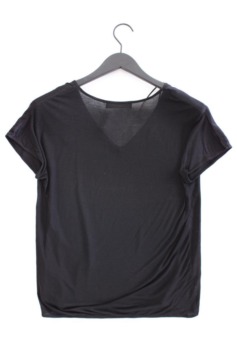 Hallhuber Donna Seidenbluse Gr. 38 Kurzarm schwarz
